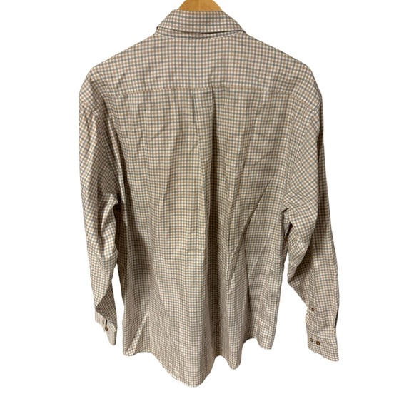 Brooks Brothers men’s long sleeve tan/gray‎ shirt size large - Picture 3 of 7